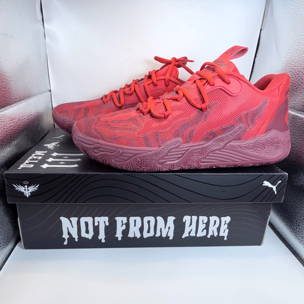 Puma MB.03 Lo Team LaMelo Ball Red Basketball‎ Shoes Mens 9.5 310519-02 New Box